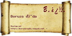 Boruzs Éda névjegykártya